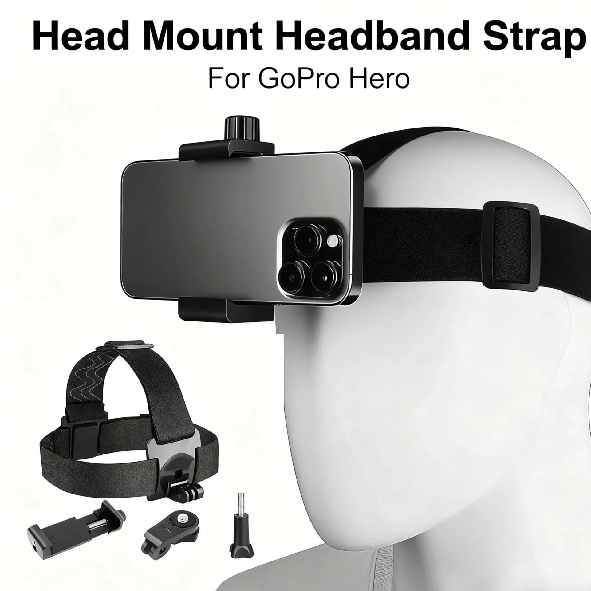 Drone Camera Action - Head Mount Headband Strap Mobile Phone