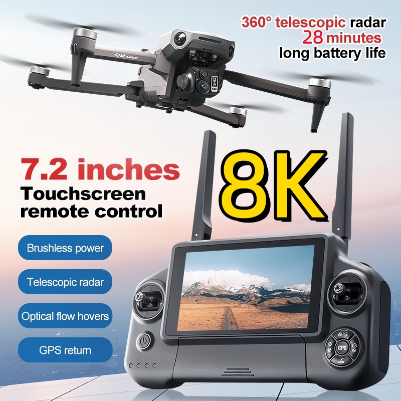 8K 3 Axis Gimbal Brushless 7.2 - đánh giá và giá Drone Camera Night Vision