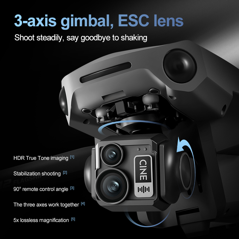 8K 3 Axis Gimbal Brushless 7.2 - đánh giá và giá Drone Camera Night Vision