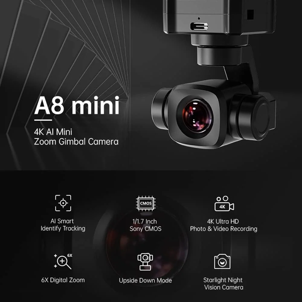 SIYI A8 Mini 4K 8MP Gimbal Cam - đánh giá và giá Drone Camera Vlog
