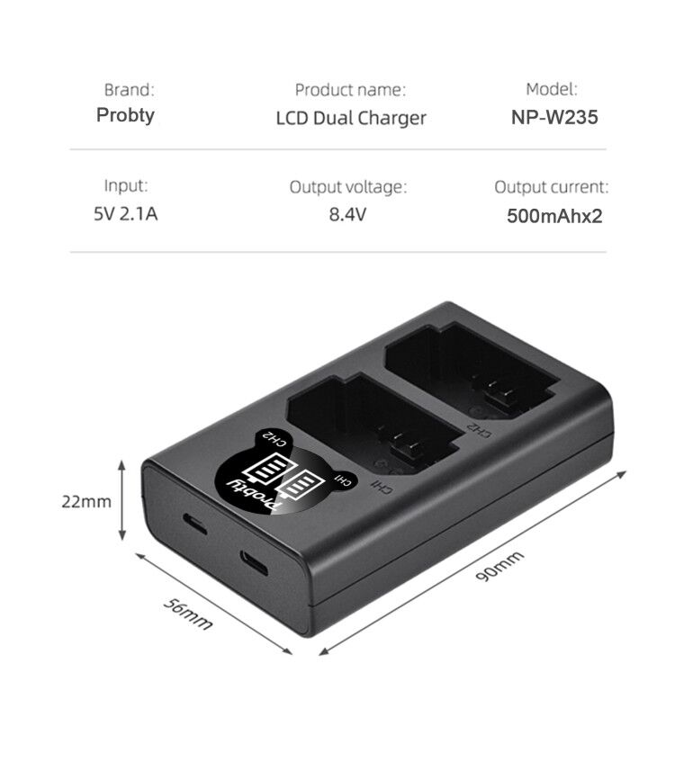 2200mAh NP-W235 NP W235 Batter - đánh giá và giá Drone Camera Action