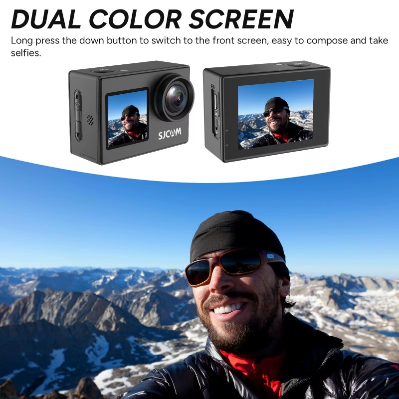 Dual Screen-SJ4000 SJCAM Helme - đánh giá và giá Drone Camera Action